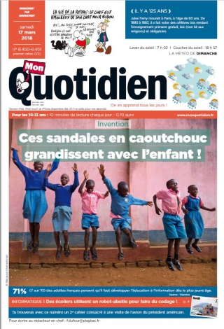 Abonnement au journal Mon Quotidien pour les 9 à 13 ans  UNIPresse